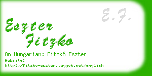 eszter fitzko business card