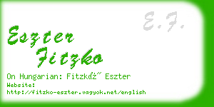 eszter fitzko business card